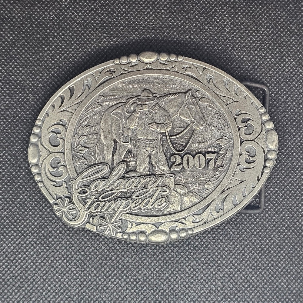 Rare Calgary Stampede 2007 Belt Buckle Western Rodeo Americana